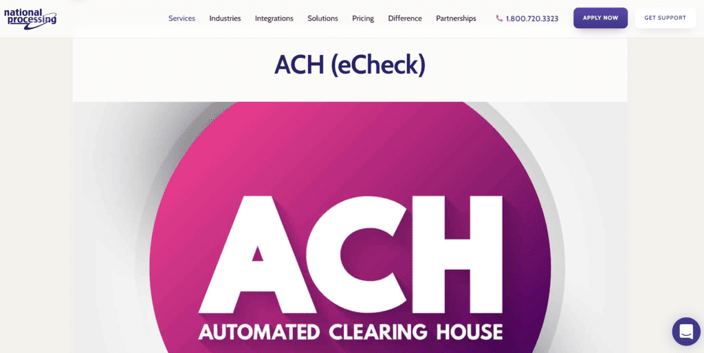National Processing ACH payment processing